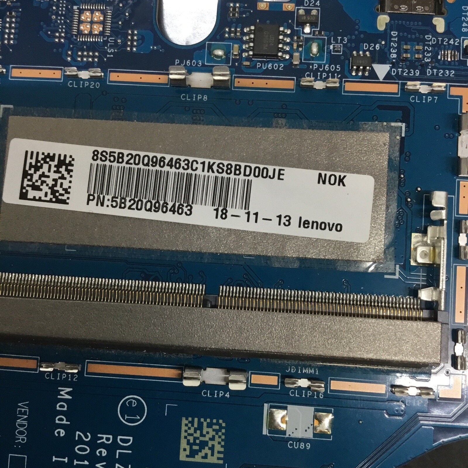 5B20Q96463 OEM LENOVO MOTHERBOARD INTEL i7-8550U GTX 1050 730-15IKB 81CU