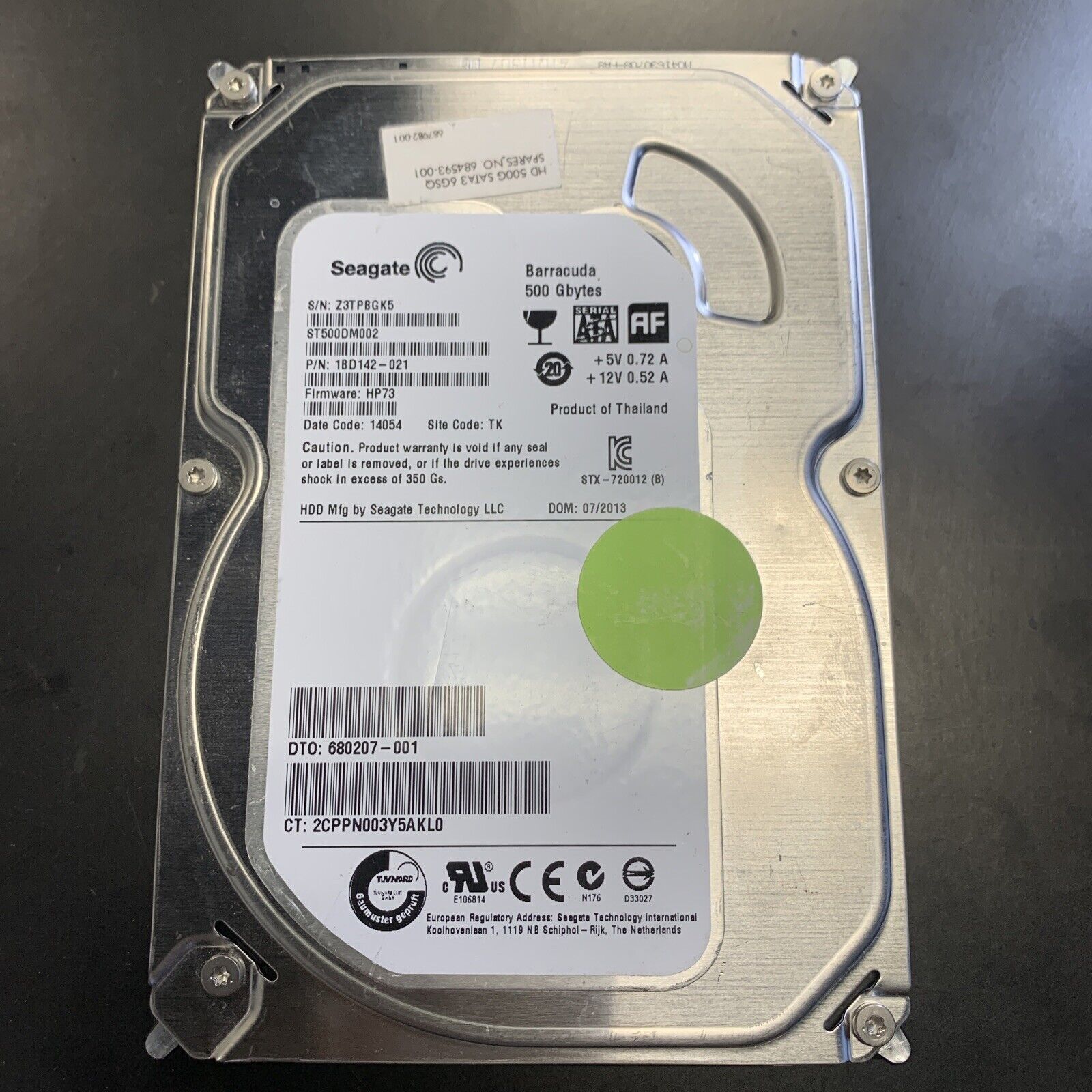Seagate ST500DM002 1BD142-021 FW:HP73 TK 500gb 3.5" Sata HDD