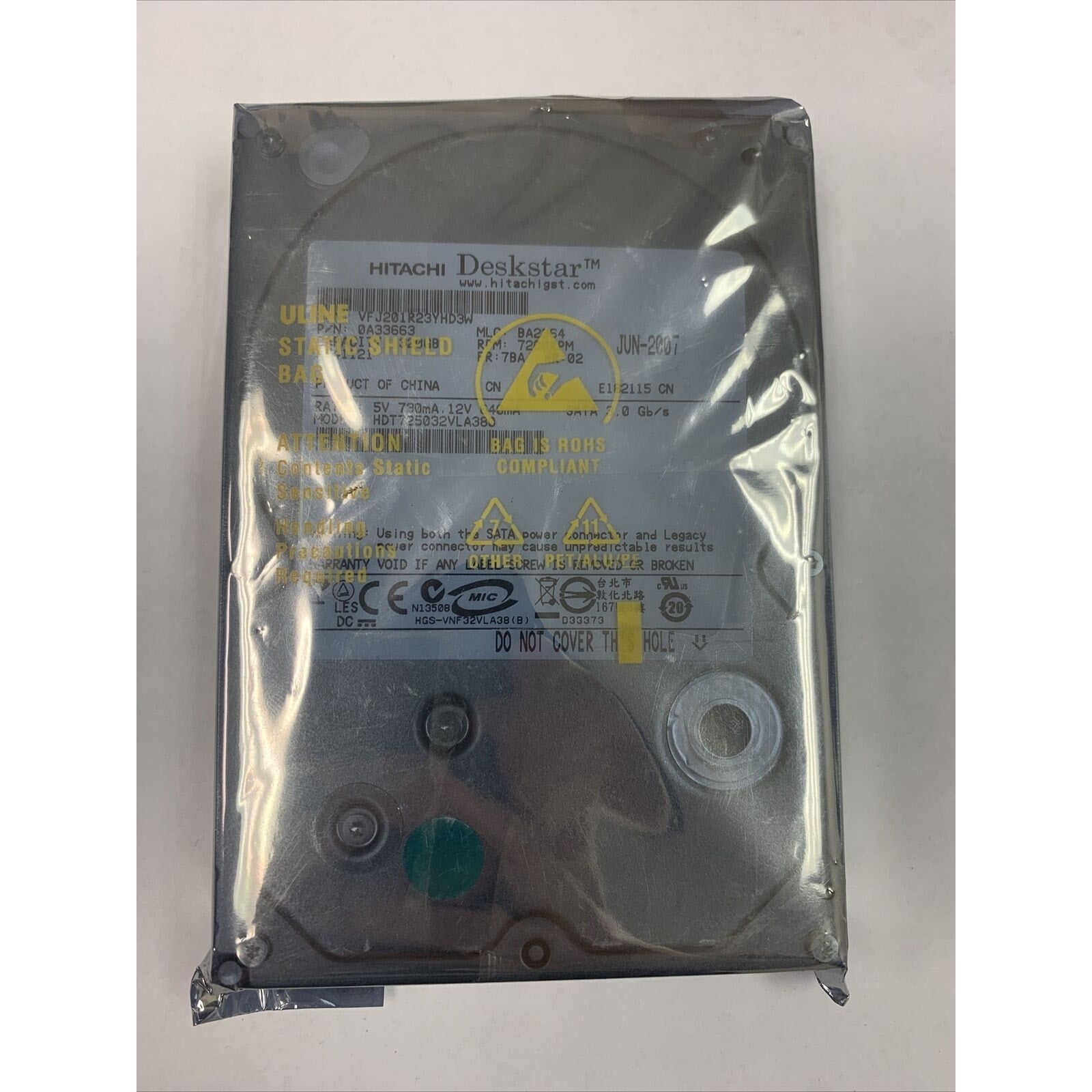 Hitachi 320GB Internal 7200RPM 3.5" (0A33663) HDD - SATA Hard Drive