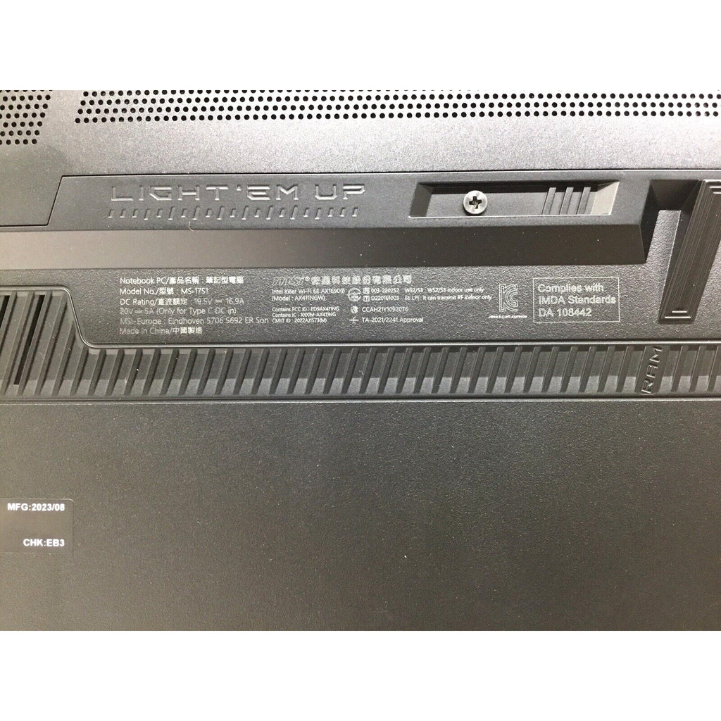 MSI Raider 17" 240Hz Gaming Laptop GE78HX 13VH-438 i9-13980HX 1TB 32GB RTX 4080