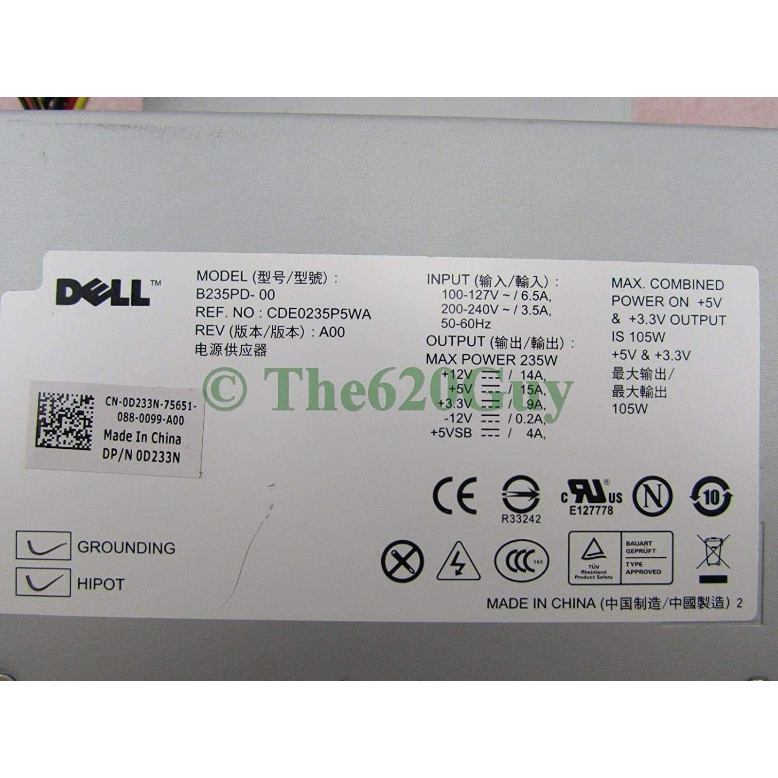 Dell Genuine Optiplex 380 Desktop 235W Power Supply PSU D233N B235PD-00 M618F (R