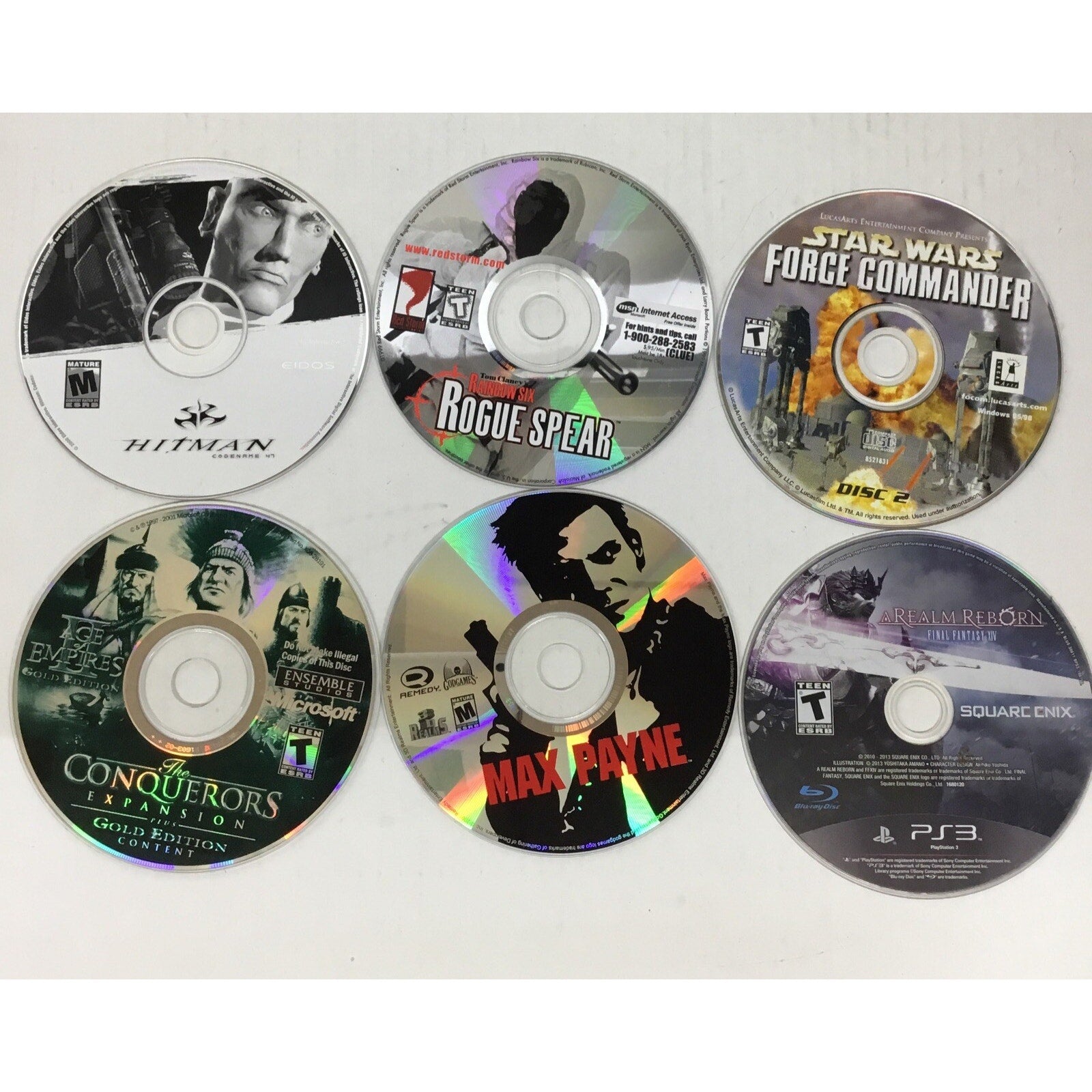 2010s Lot of Video Game Discs For Display Max Payne FFXIV Hitman UNTESTED