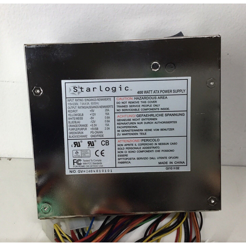 StarLogic 400W ATX Silver Switching Power Supply - For Parts