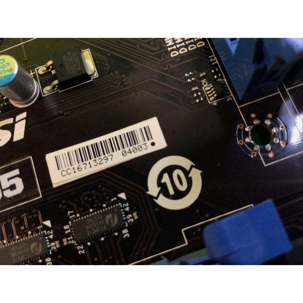 Military Class III MSI Z77A- GD65, LGA 1155 Motherboard FOR PARTS or REPAIR