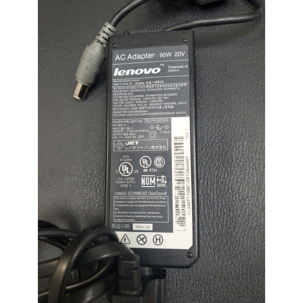 Lenovo AC Adapter 92P1109 90W 20V PA-1900-17l