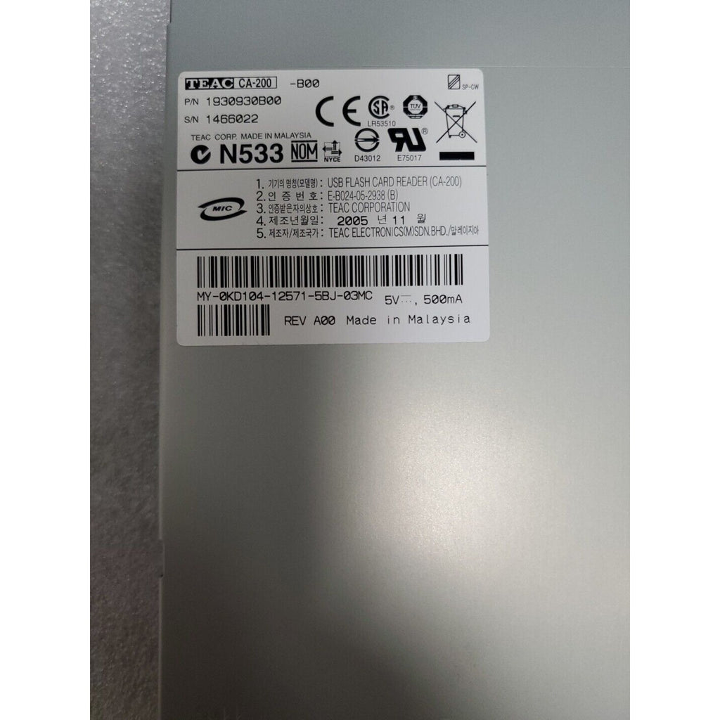 TEAC Multi Card Reader Desktop 1930930B00 CA-200 Dell Computers 1466022, 2005