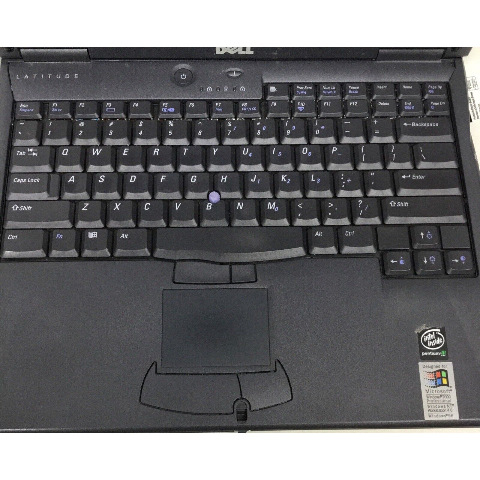 For Parts Only Dell Latitude C600 PP01L Laptop / No Adapter / Does Not Turn On