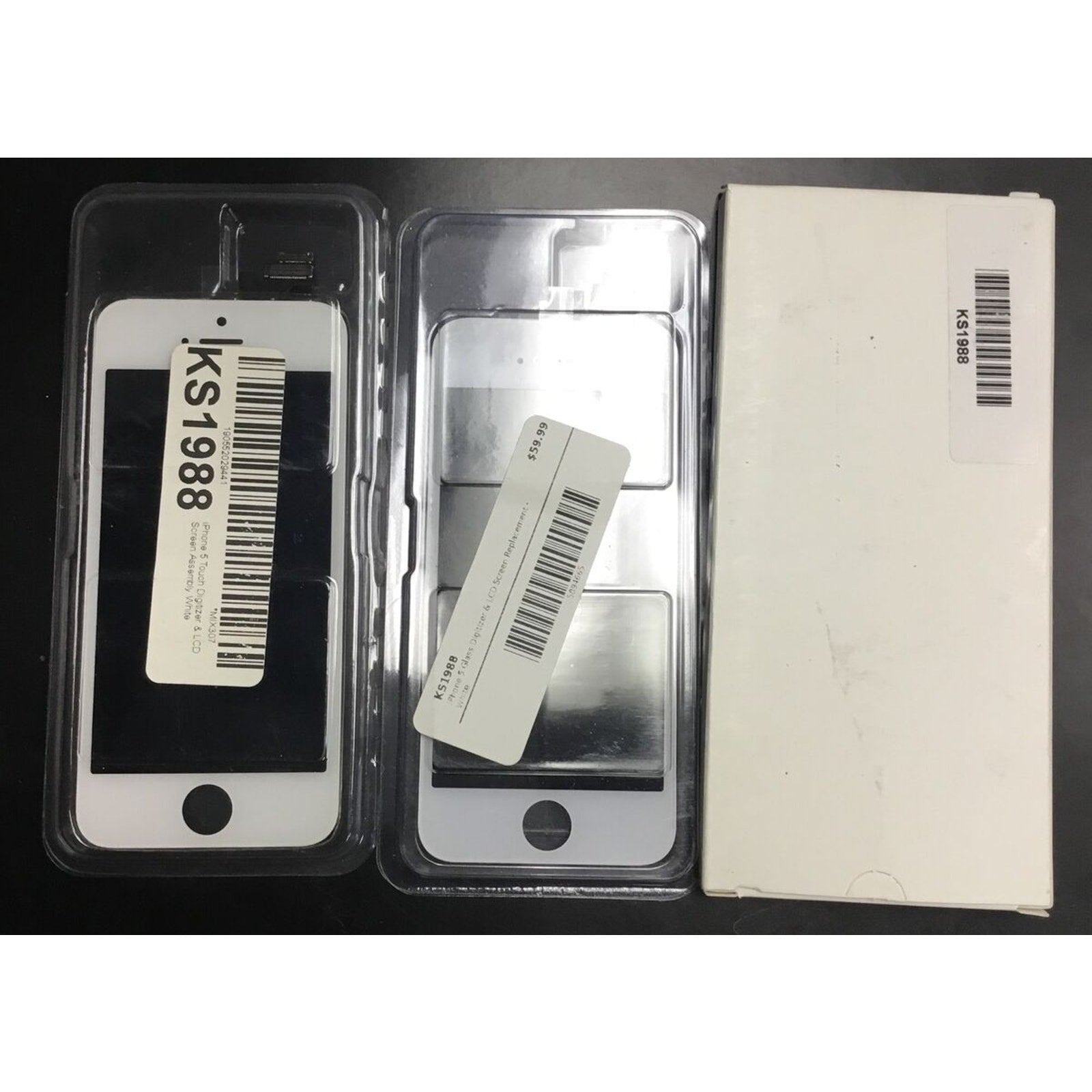 3X VARIOUS iPhone 5 Touch Digitizer & LCD Screen Assembly White