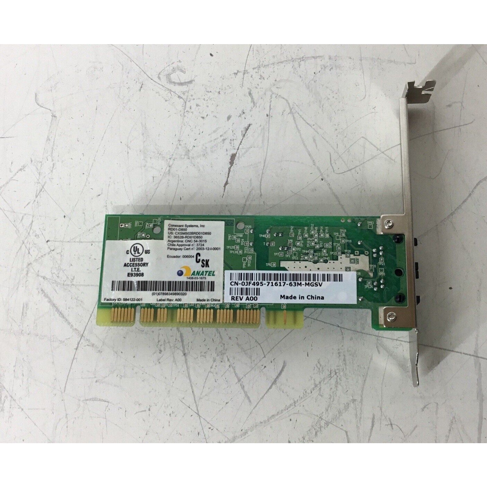 Dell Desktop JF495 0JF495 56K PCI FAX Modem Internal Card