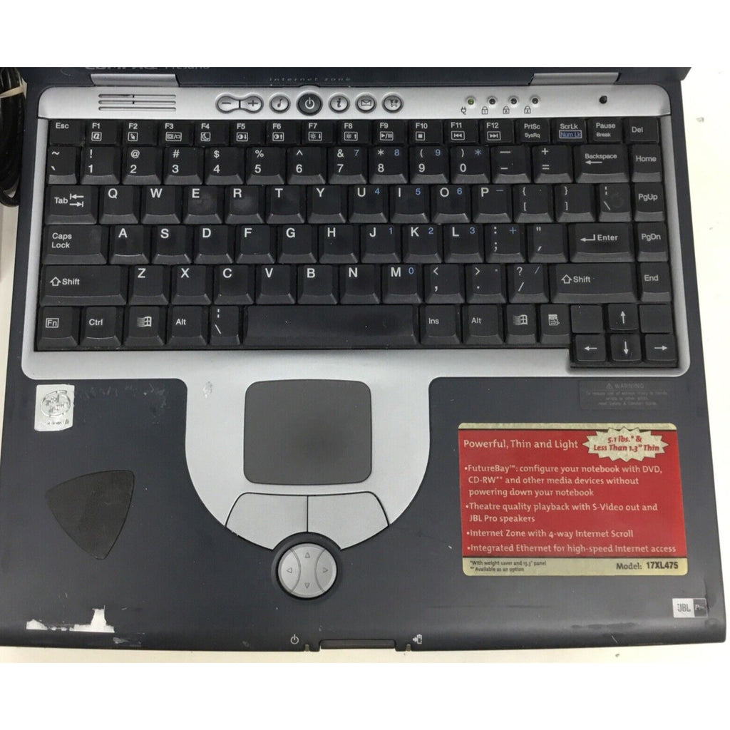 Compaq Presario 1700 Windows XP Good Condition With Adapter