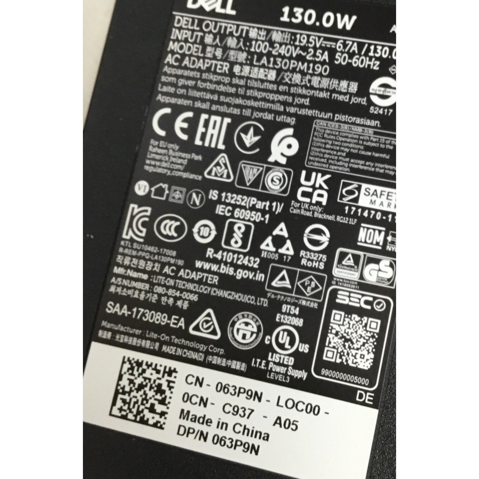 Lot of2 Dell k17a Docking Station 130W AC Adapter Mini DP to HDMI + Adapters