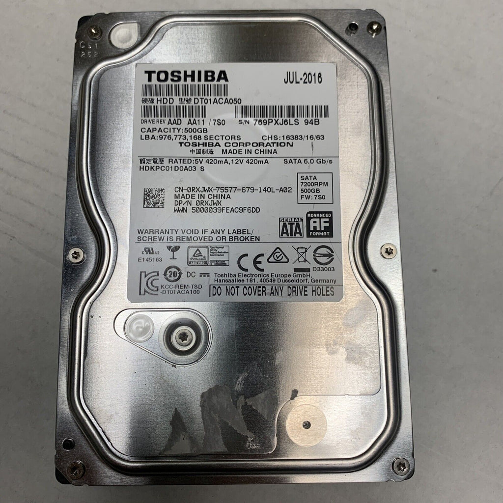 Toshiba 500GB,Internal,7200 RPM,3.5 inch DT01ACA050 Hard Drive