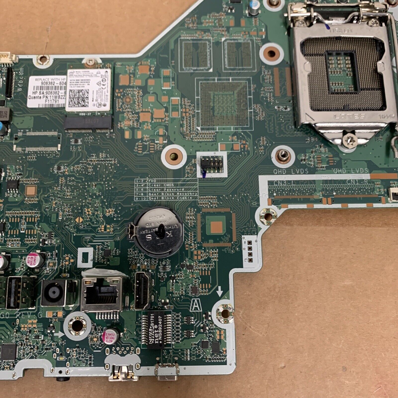 HP 24-A010 24-B 27-A Motherboard 908382-004/908382-604 - BAD USB Port - READ