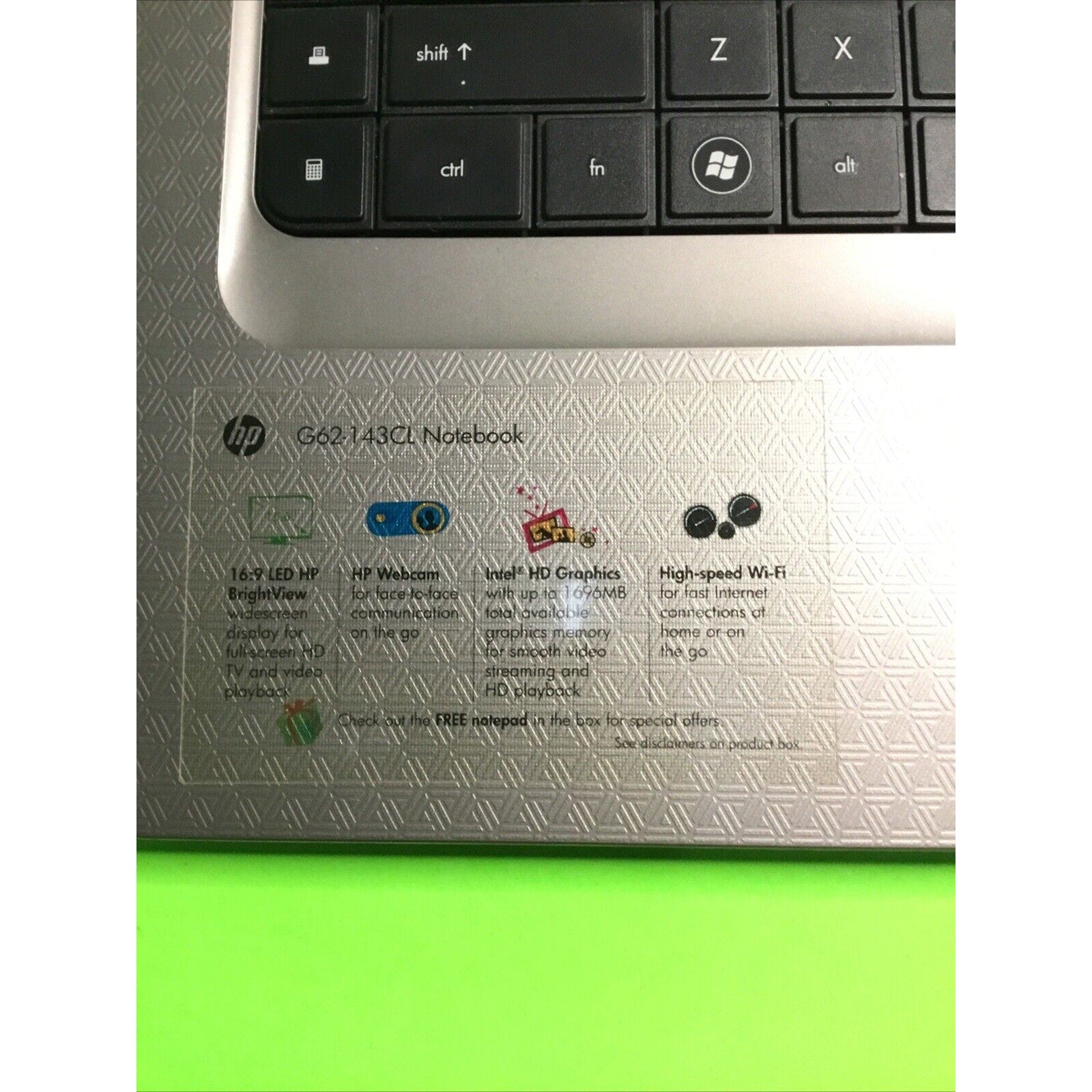 HP G62-143CL 15.6" Intel Core i3 M330 4GB RAM NO HDD NO OS