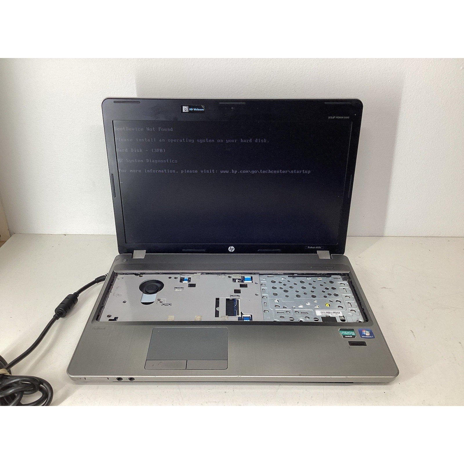 HP Probook 4535s 15.6" Laptop AMD Vision Pro 8GB RAM No HDD/Keyboard - For Parts