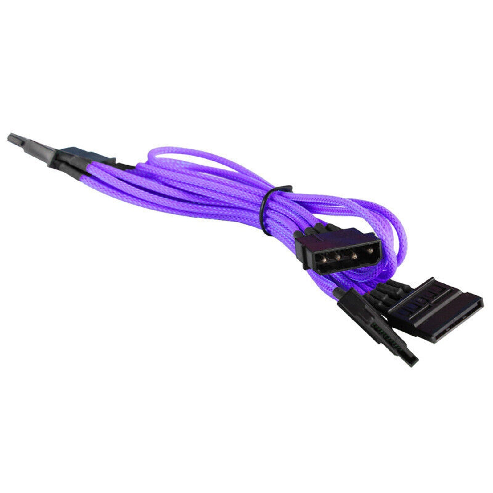 4-Pin LP4 Power to 4x SATA Splitter Power PC Adapter Cable - Purple