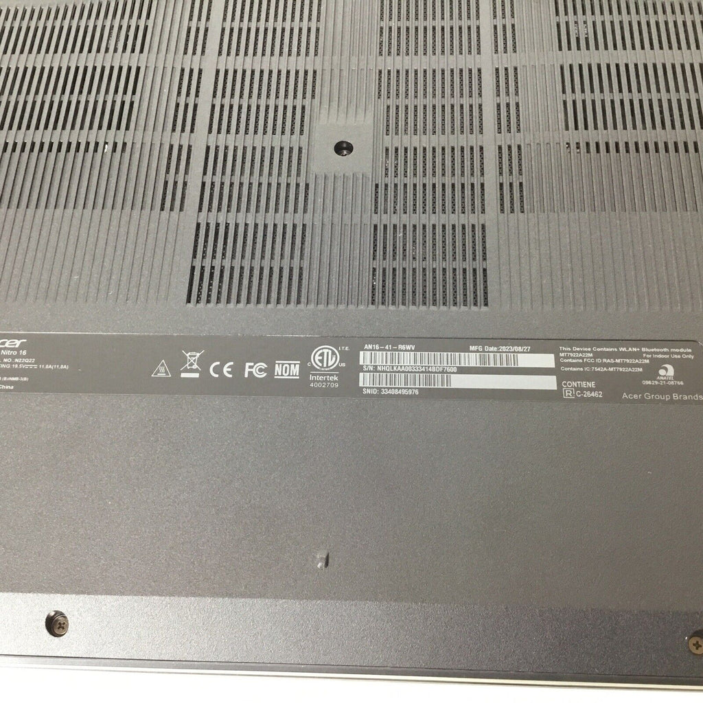 Acer Nitro 16 Gaming Laptop Ryzen 7 RTX 4050 16GB DDR5 1TB NVME AN16-41-R6WV