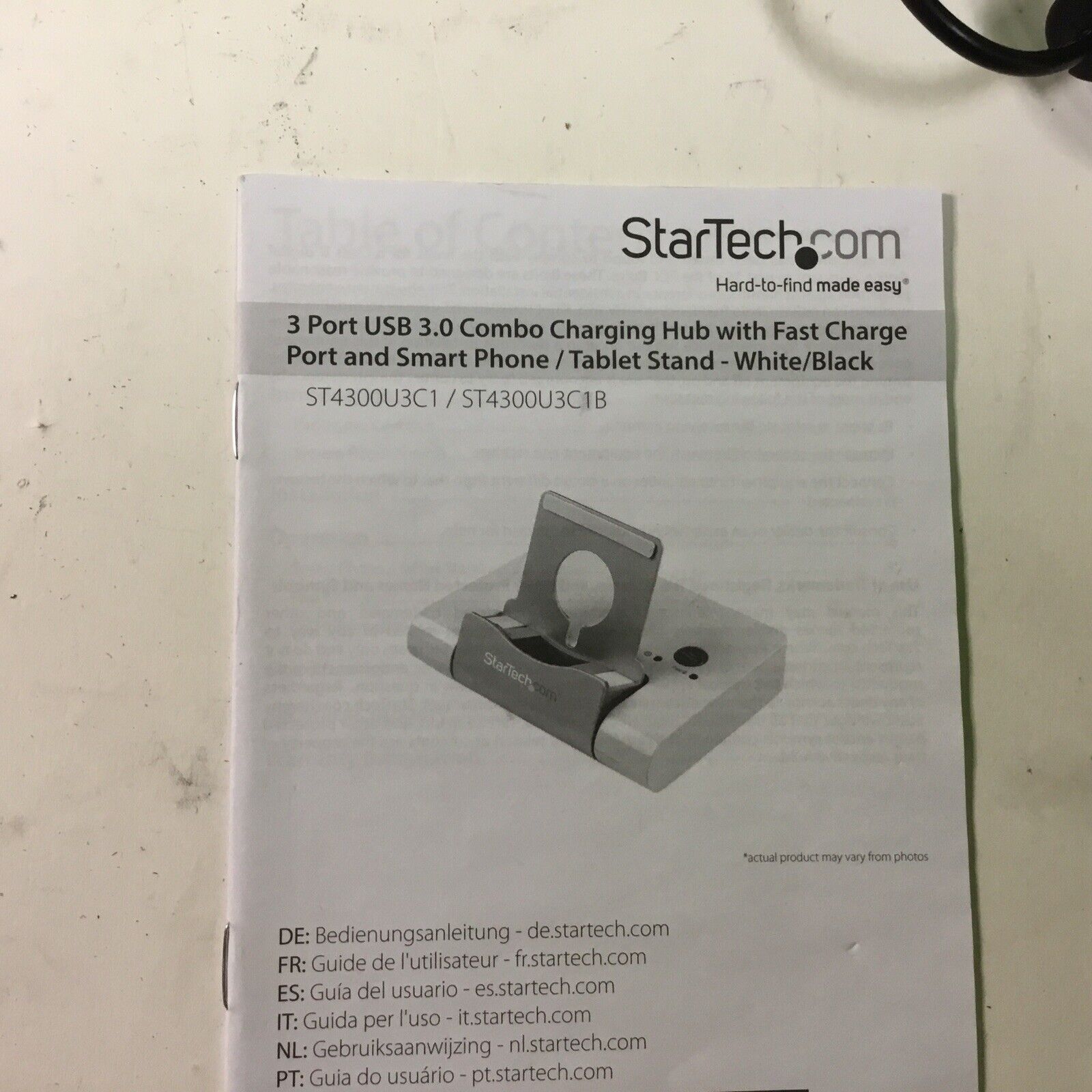 Startech 3 Port USB 3.0 Hub for Laptops And Windows-based Tablets + Fast-Charge