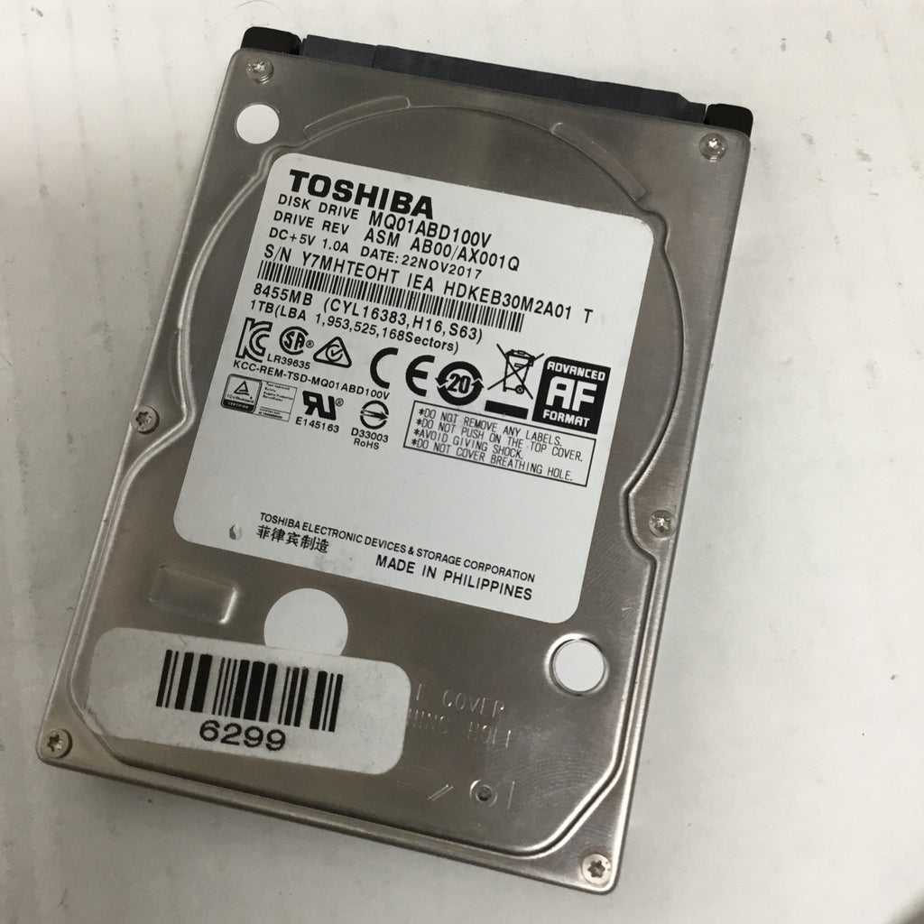 TOSHIBA 1TB 5400RPM SATA 3.0Gb/s 2.5in Internal Laptop Hard Drive MQ01ABD100V