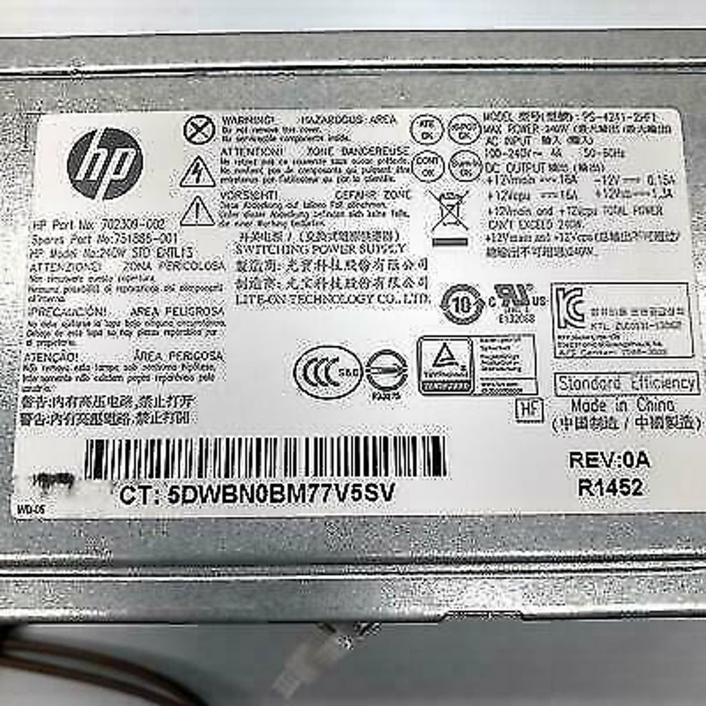 Genuine HP 240W Power Supply 751884-001