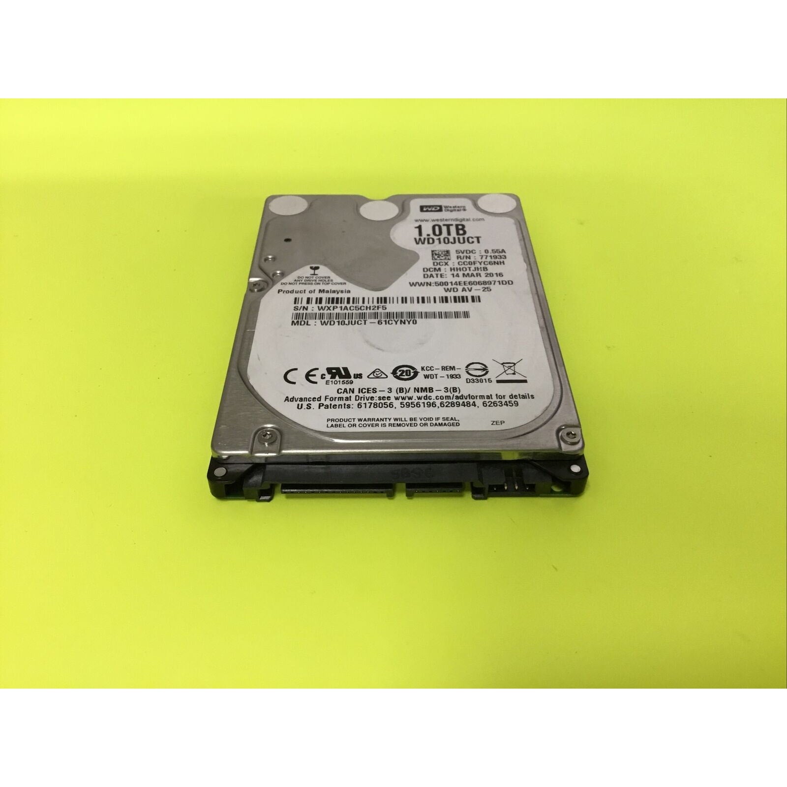 Western Digital WD10JUCT-61CYNY0 1TB Mar 2016
