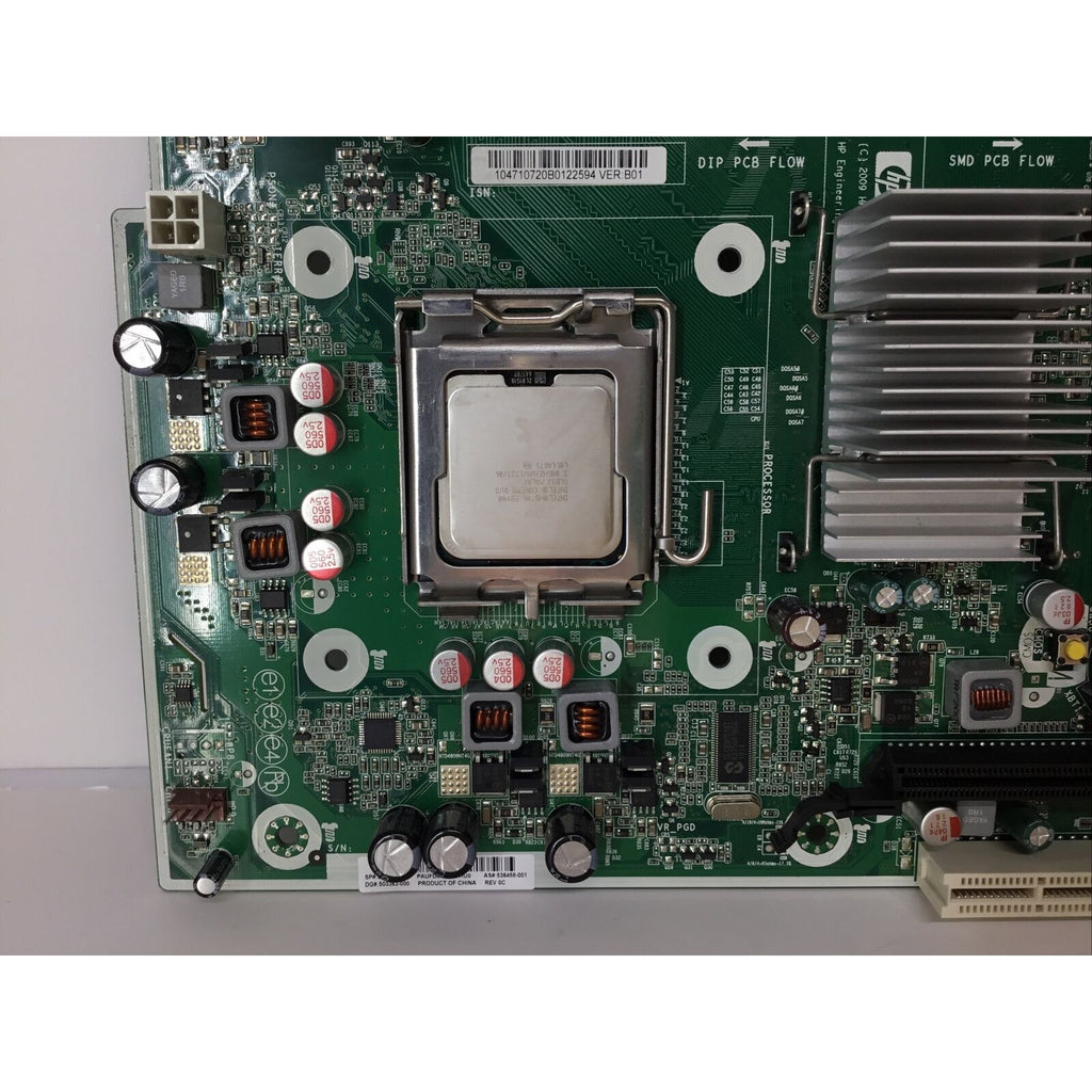 Motherboard For HP Compaq Elite 8000 SFF w/ Core 2 Duo E8400 (536884-001)