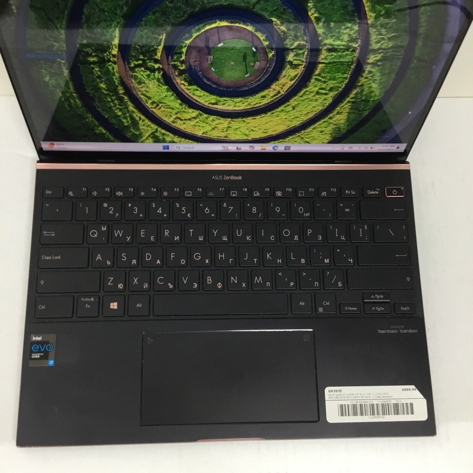 Asus ZenBook S Ultra Slim Laptop i7-1165G7 1GB/1TB 13.9 UX393E Greek Keyboard