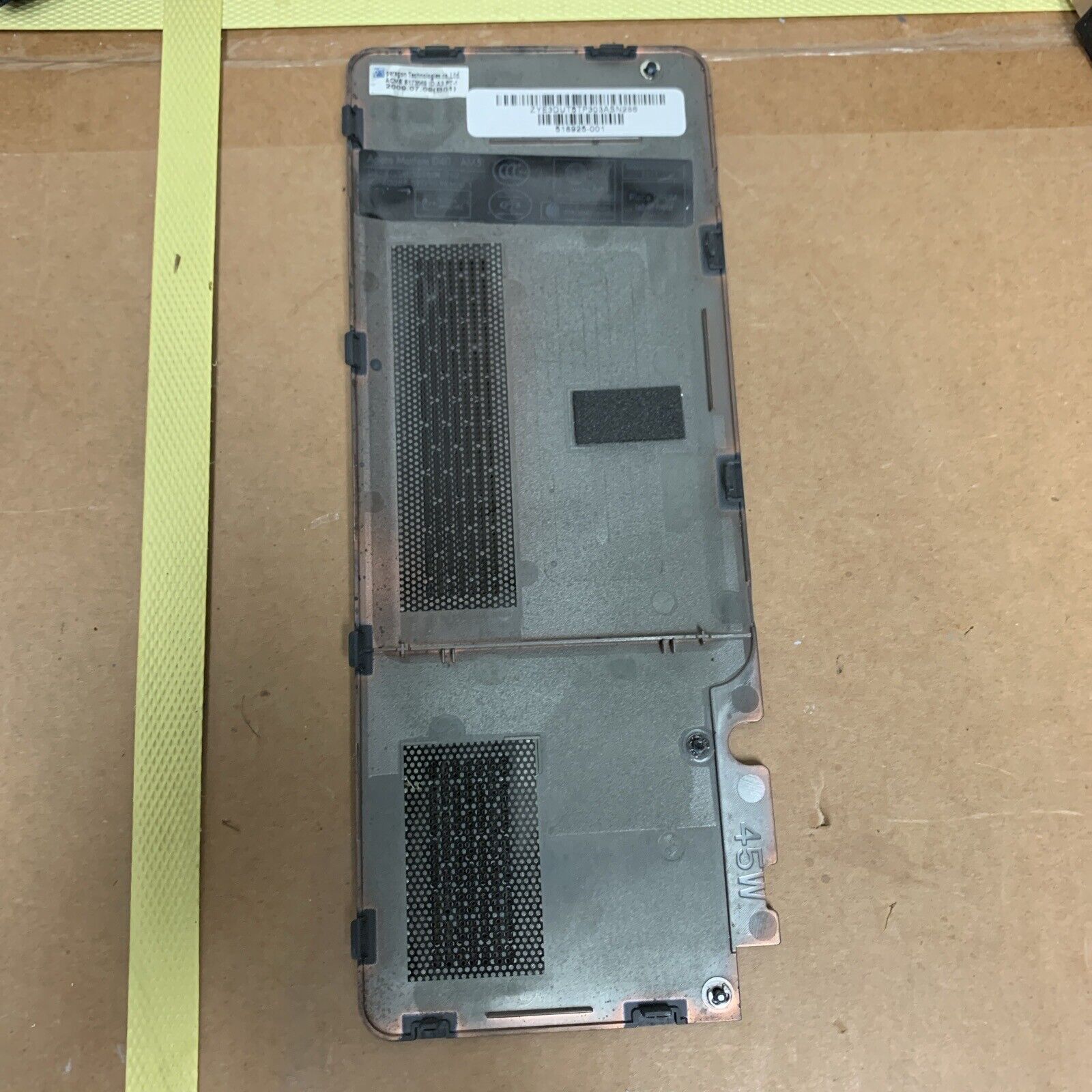 Back Cover For HP Pavilion DV7: HDD Back Cover Model: 518925-001