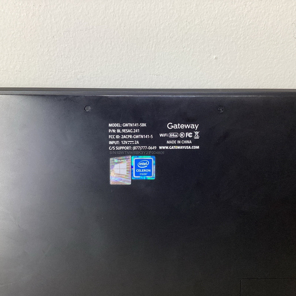 Gateway GWTN141-5BK 14.1" Intel Celeron 4GB RAM 64GB SSD Laptop - For Parts