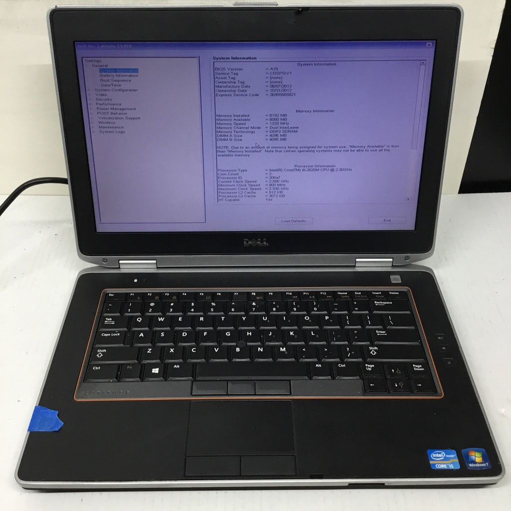 For Parts Dell Latitude E6420 Intel Core i5-2540M 2.60GHz 8GB RAM DDR3
