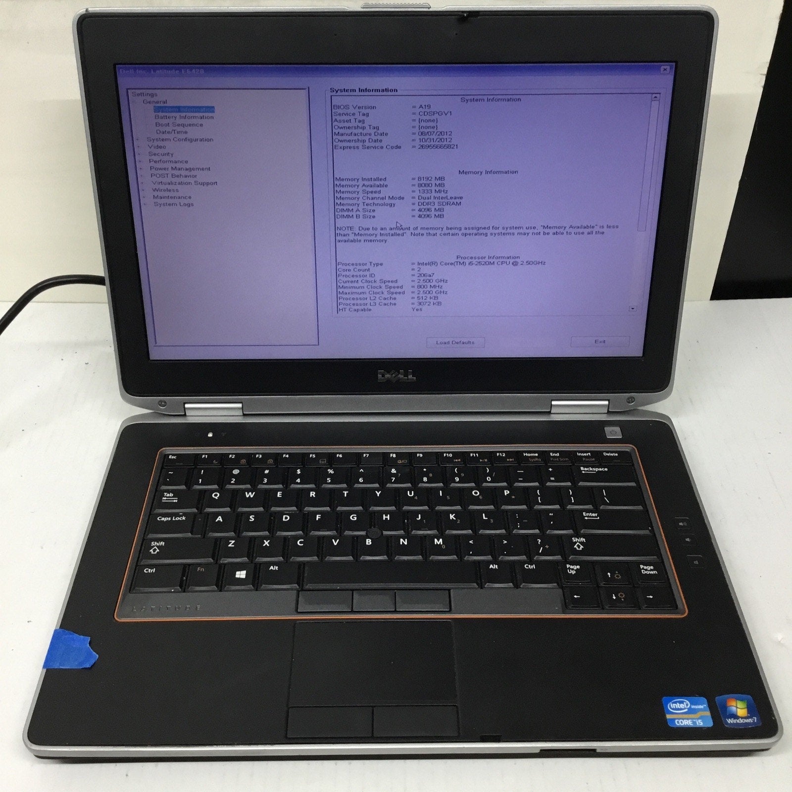 For Parts Dell Latitude E6420 Intel Core i5-2540M 2.60GHz 8GB RAM DDR3