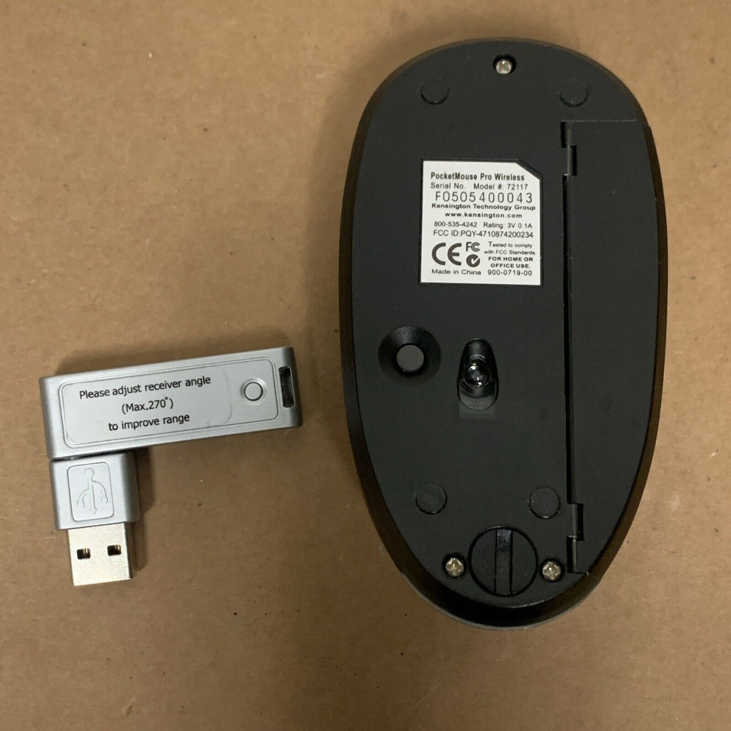 Kensington PocketMouse Pro Wireless Compact Travel USB Mouse - PC/Mac (72117)