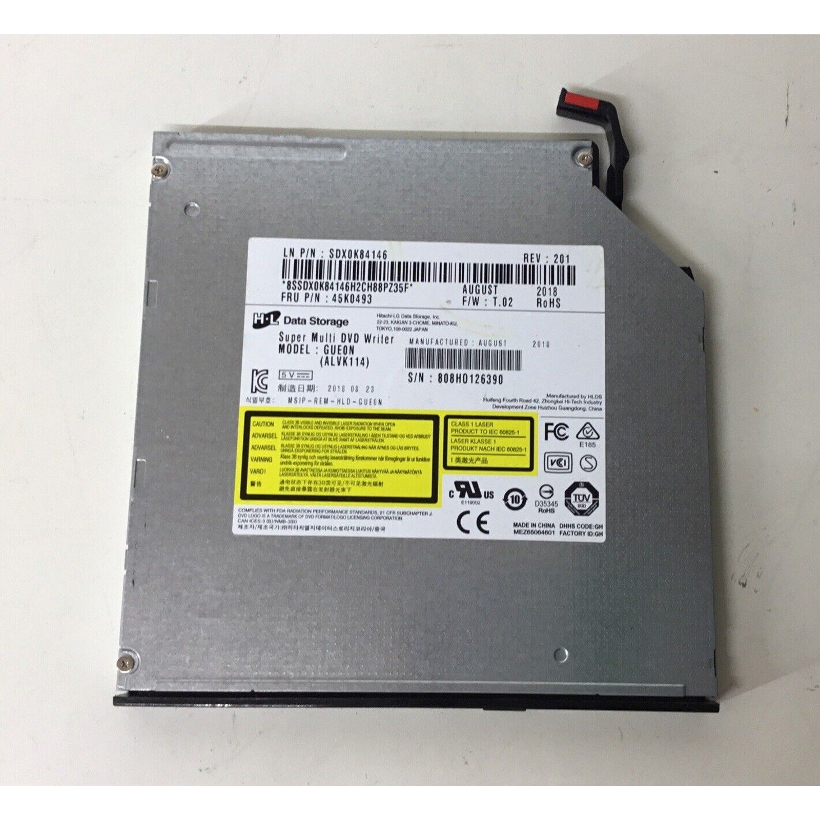 Lenovo Drive SDX0K84146 FRU 45K0493 HL Data Storage DVD-RW GUE0N ALVK114