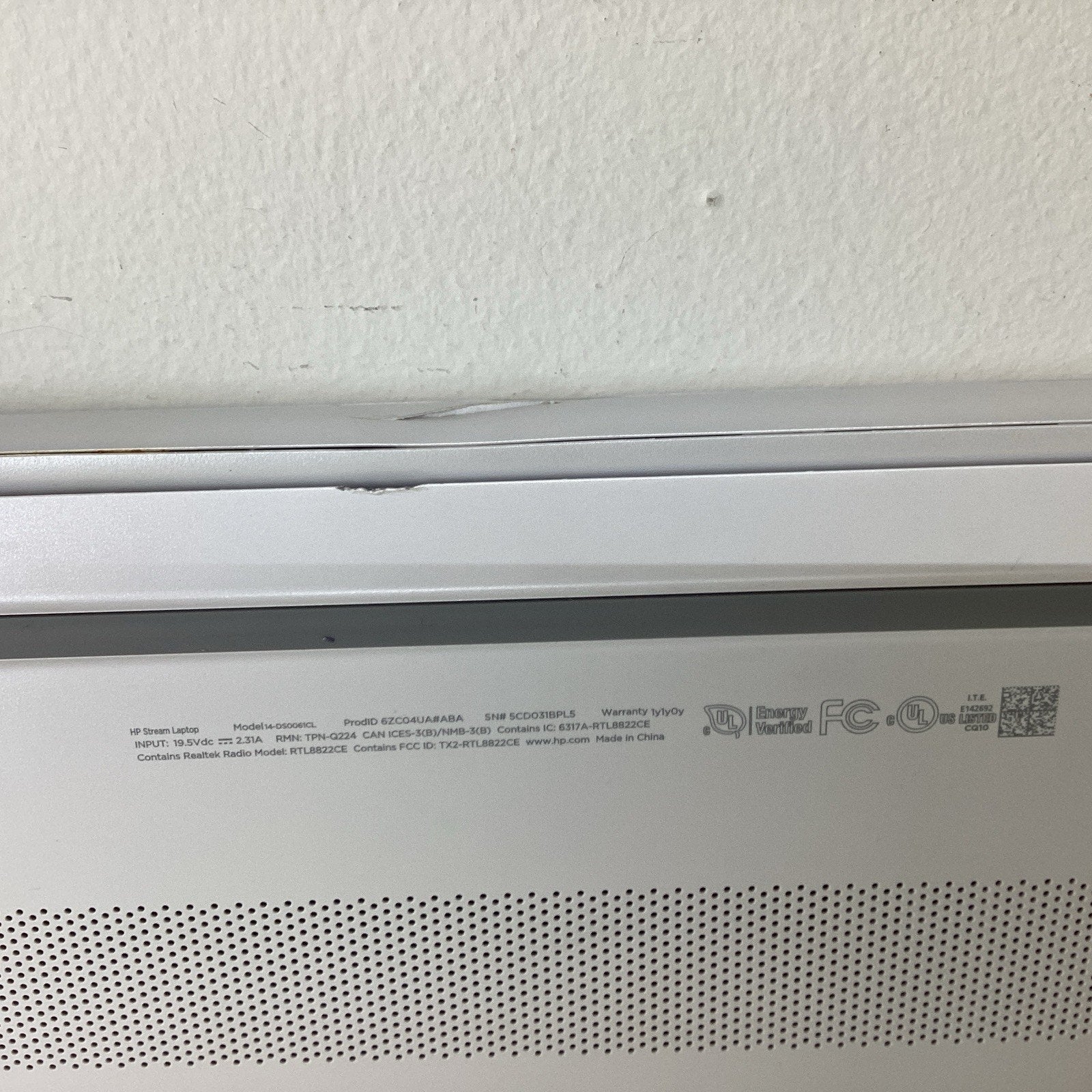 HP Stream 14-ds0061cl 14" Laptop AMD A4-9120e 4GB RAM 32GB eMMC - For Parts