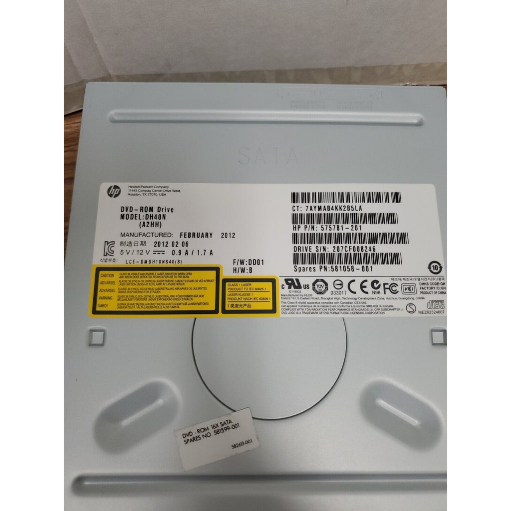 HP Compaq DH40N (A2HH) 16x DVD-ROM SATA Optical Drive 575781-201 581058-001 L-E