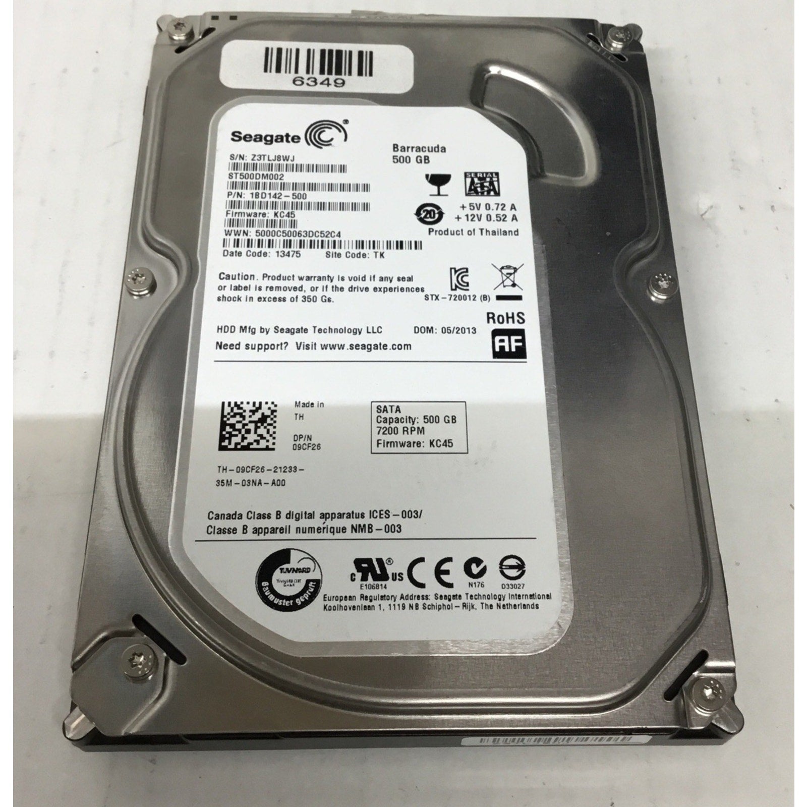 Seagate Barracuda 500GB SATA 7.2K 3.5" Hard Drive ST500DM002 1BD142-500 HDD