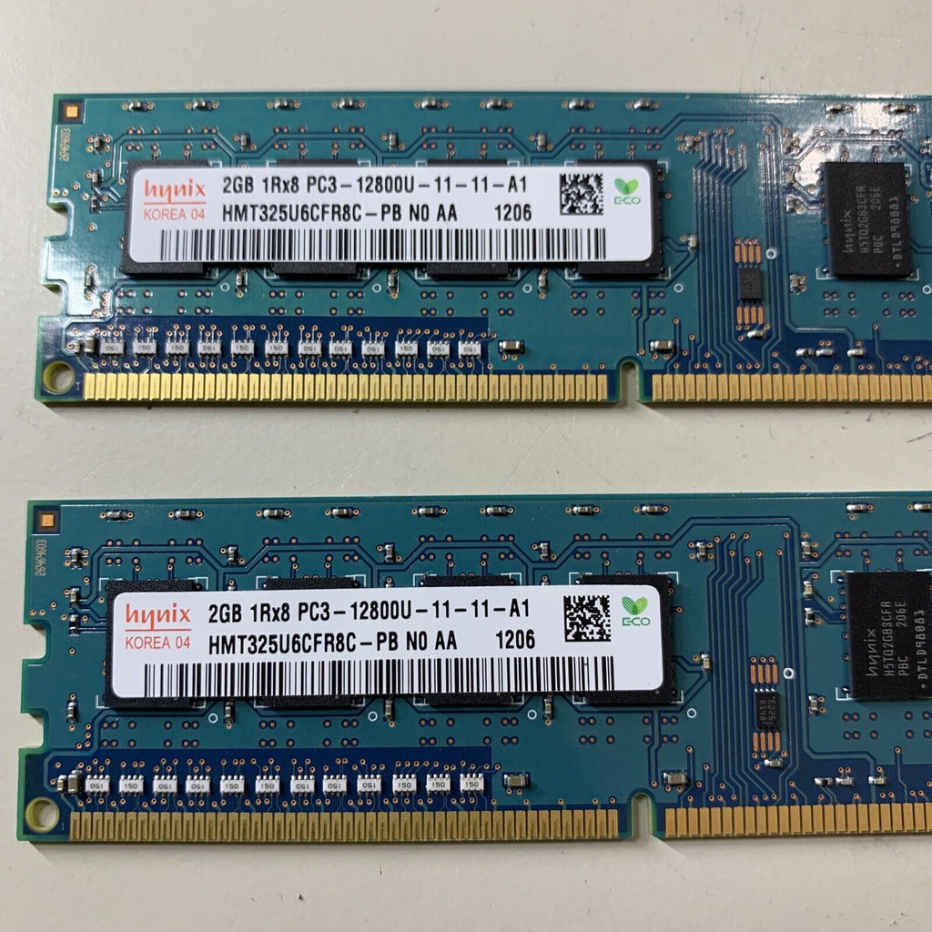 Hynix 4GB (2 x 2GB) 1Rx8 PC3-12800U-11 HMT325U6CFR8C-PB NO AA Memory Module Kit