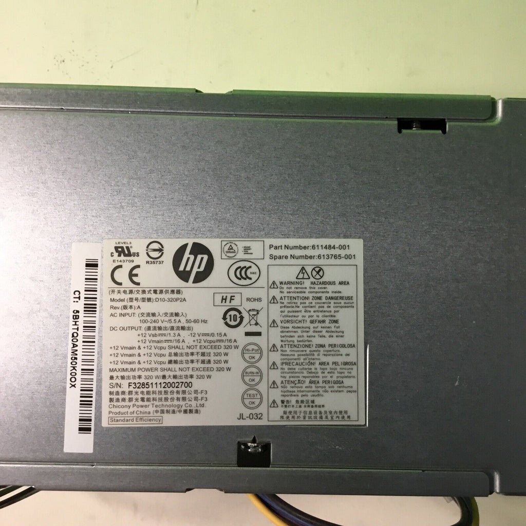 320W 503377-001 / 5033778-001 Power Supply Unit PSU Replacement for HP
