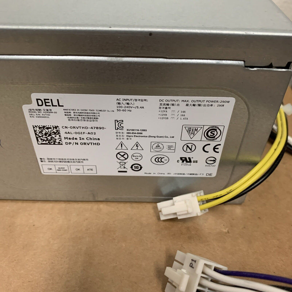 Dell H290AM-00 290W Desktop MT Computer PC Power Supply Dell P/N 0RVTHD / RVTHD