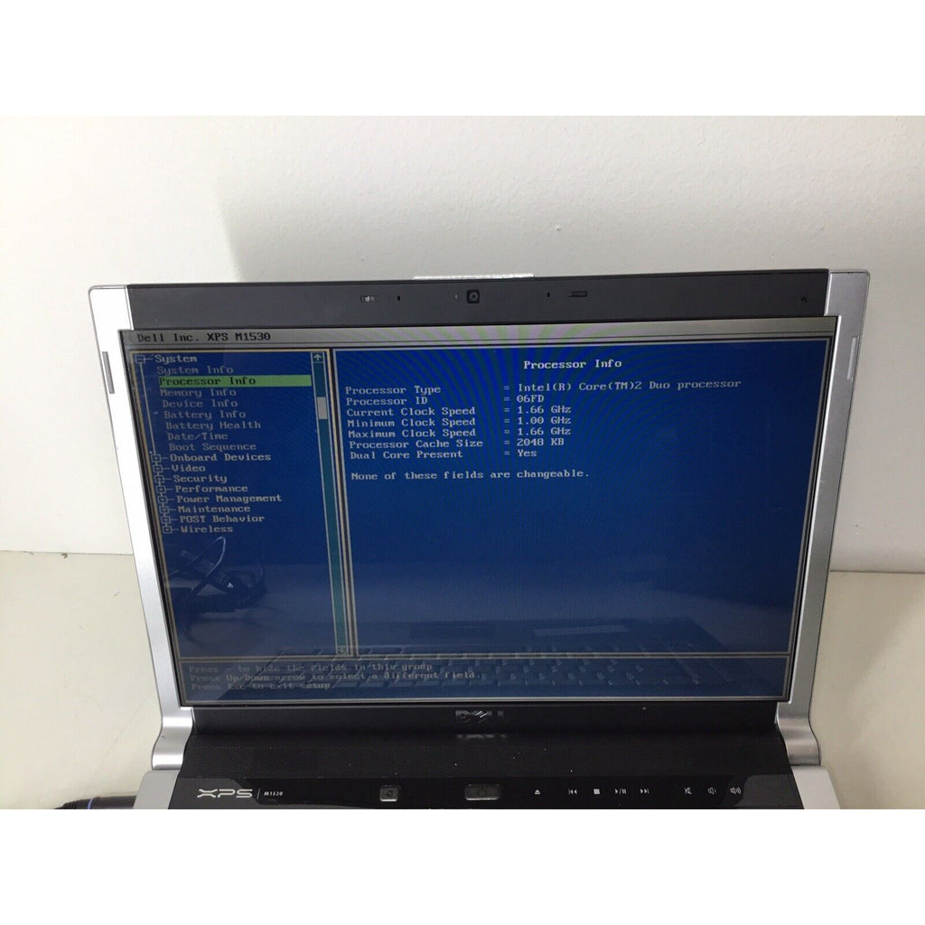 Dell XPS M1530 PP28L Intel Core 2 Duo 1.66GHz 2GB RAM - For Parts or Repair