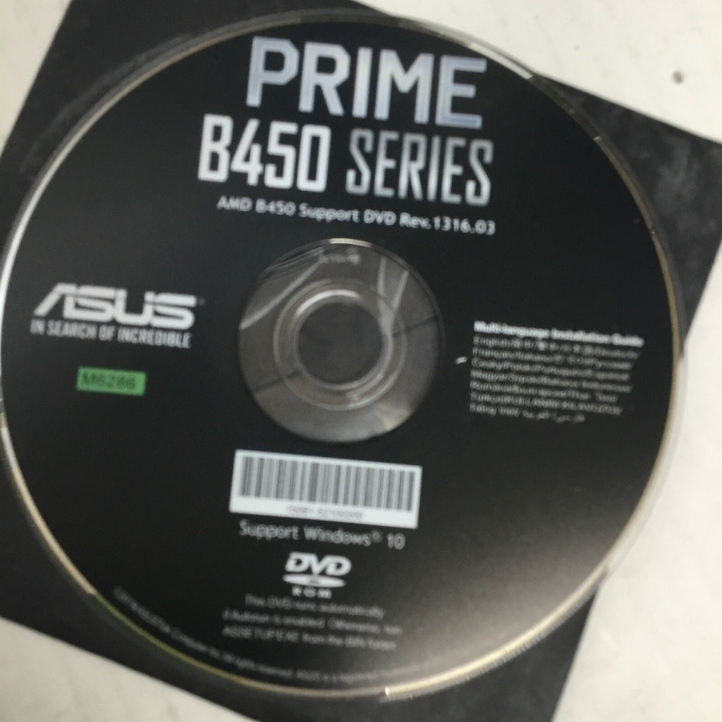 Asus Prime B450 Series Support DVD