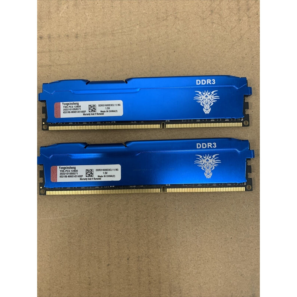 YongxinSheng 16GB (2x8GB) YXS-PC3-12800 PC3 12800 DDR3 RAM K531R8-MINS145146XP