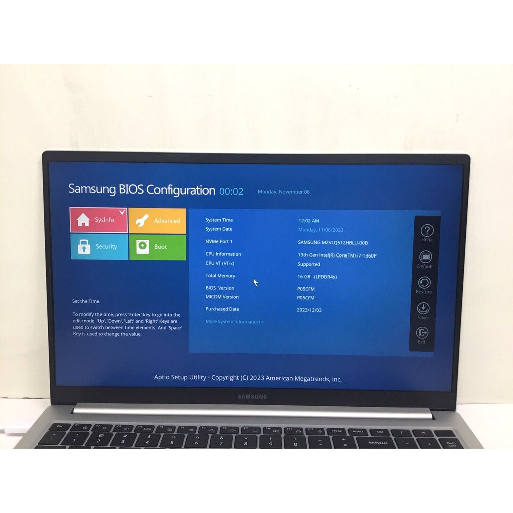 Samsung Galaxy Book3 15.6" NP750XFH-XB1US Intel Core i7-1360P 16GB 512GB Laptop