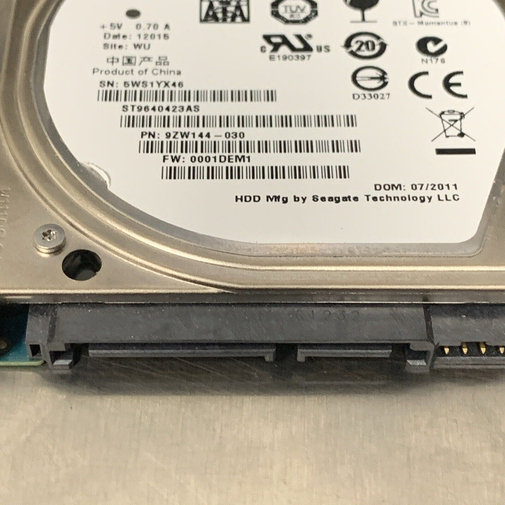 ST9640423AS 9ZW144-030 FW:0001DEM1 640gb Sata Laptop Drive