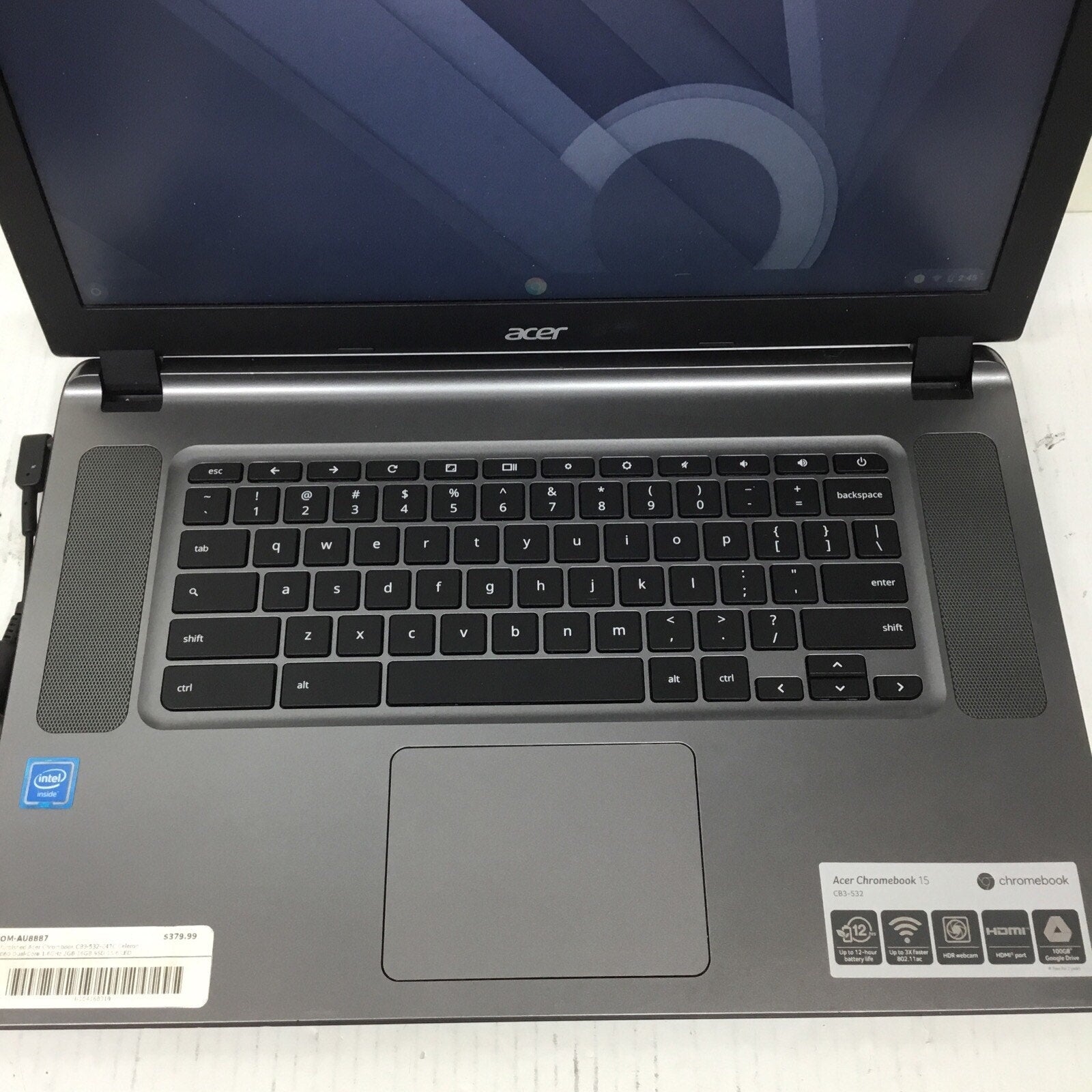 Acer n15q9 Intel Celeron N3060 16GB eMMC Chromebook Laptop READ DESC