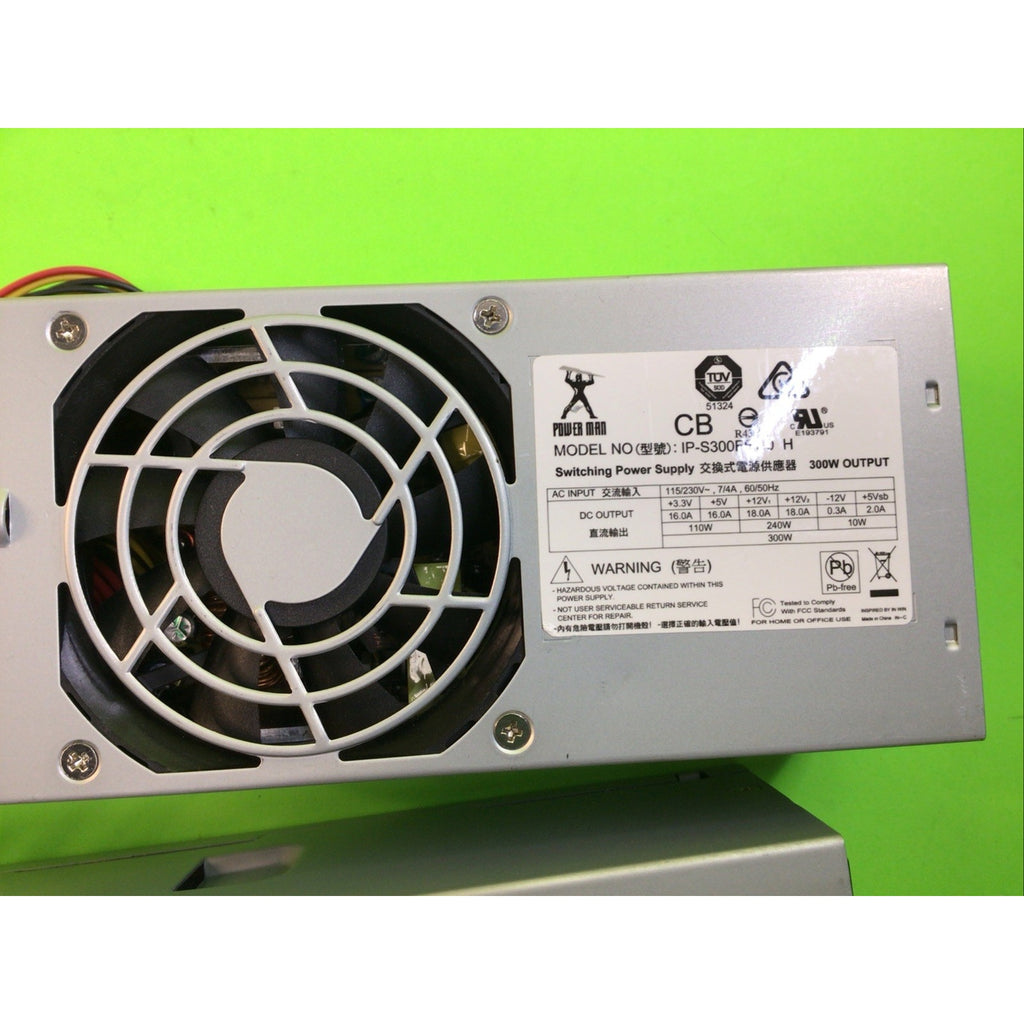 lot of 2x Power Man 300W TFX Desktop Power Supply IP-S300FF1-0 FOR REPAIR