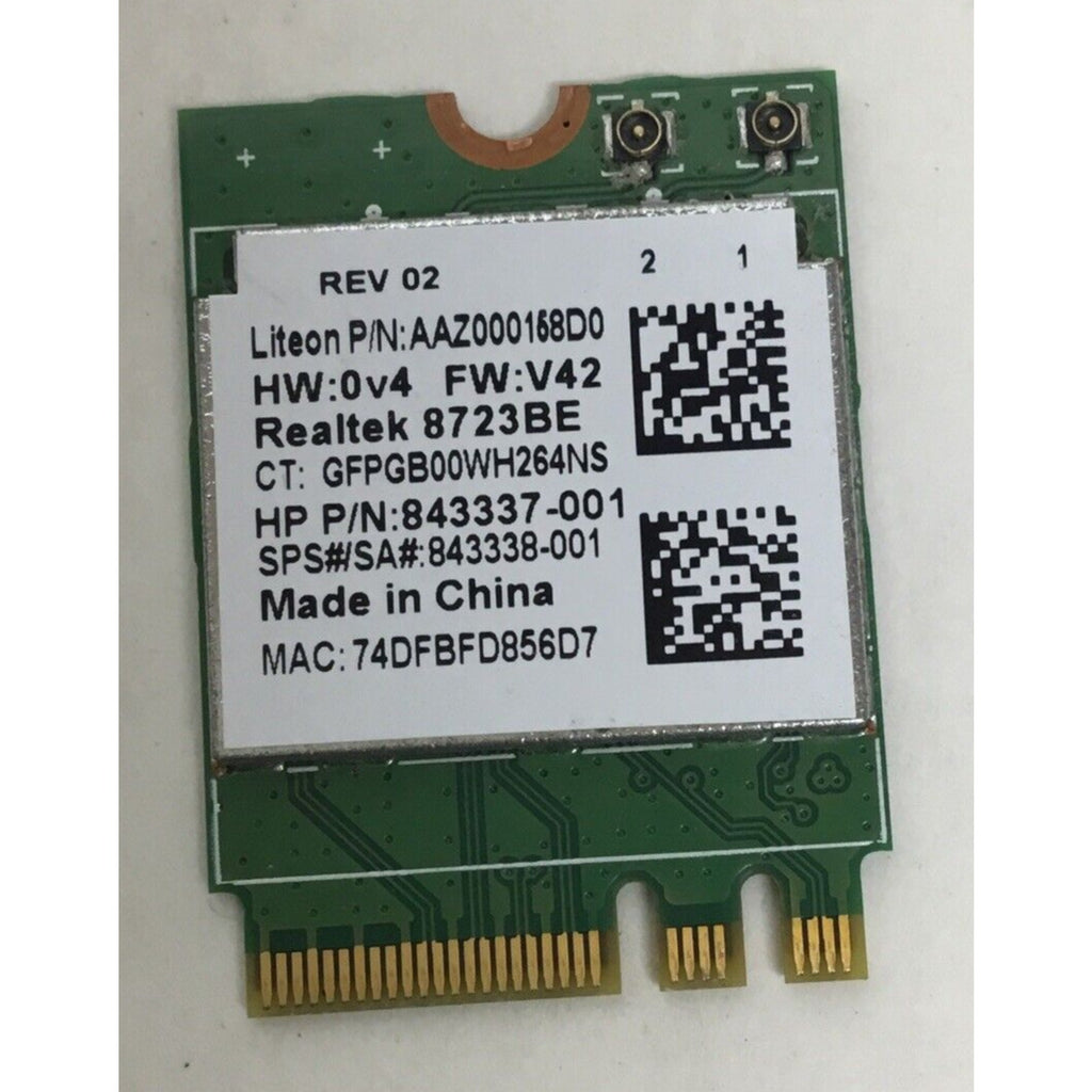 843337-001 HP OEM 843338-001 Realtek RTL8723BE 802.11bgn BT NGFF mini HH