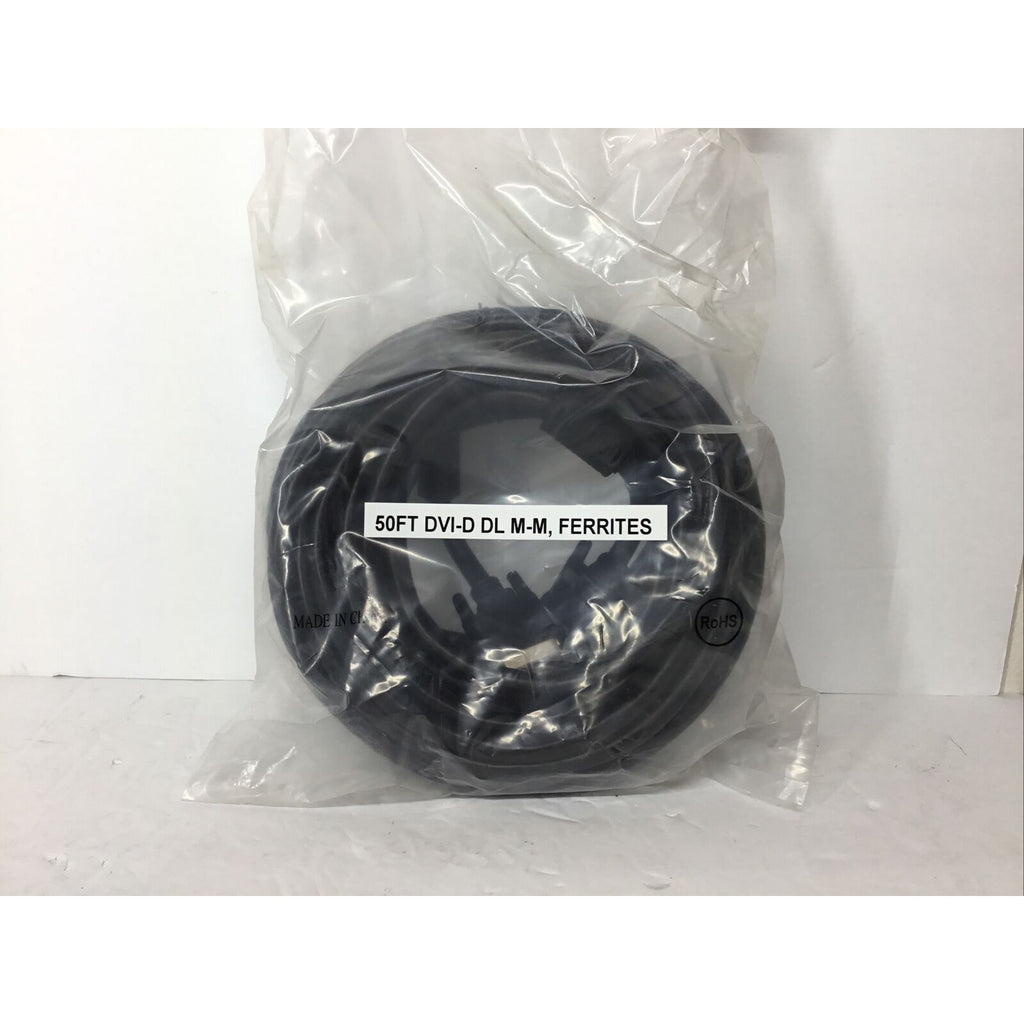 50ft Dual Link Premium DVI-D Cable With Ferrites