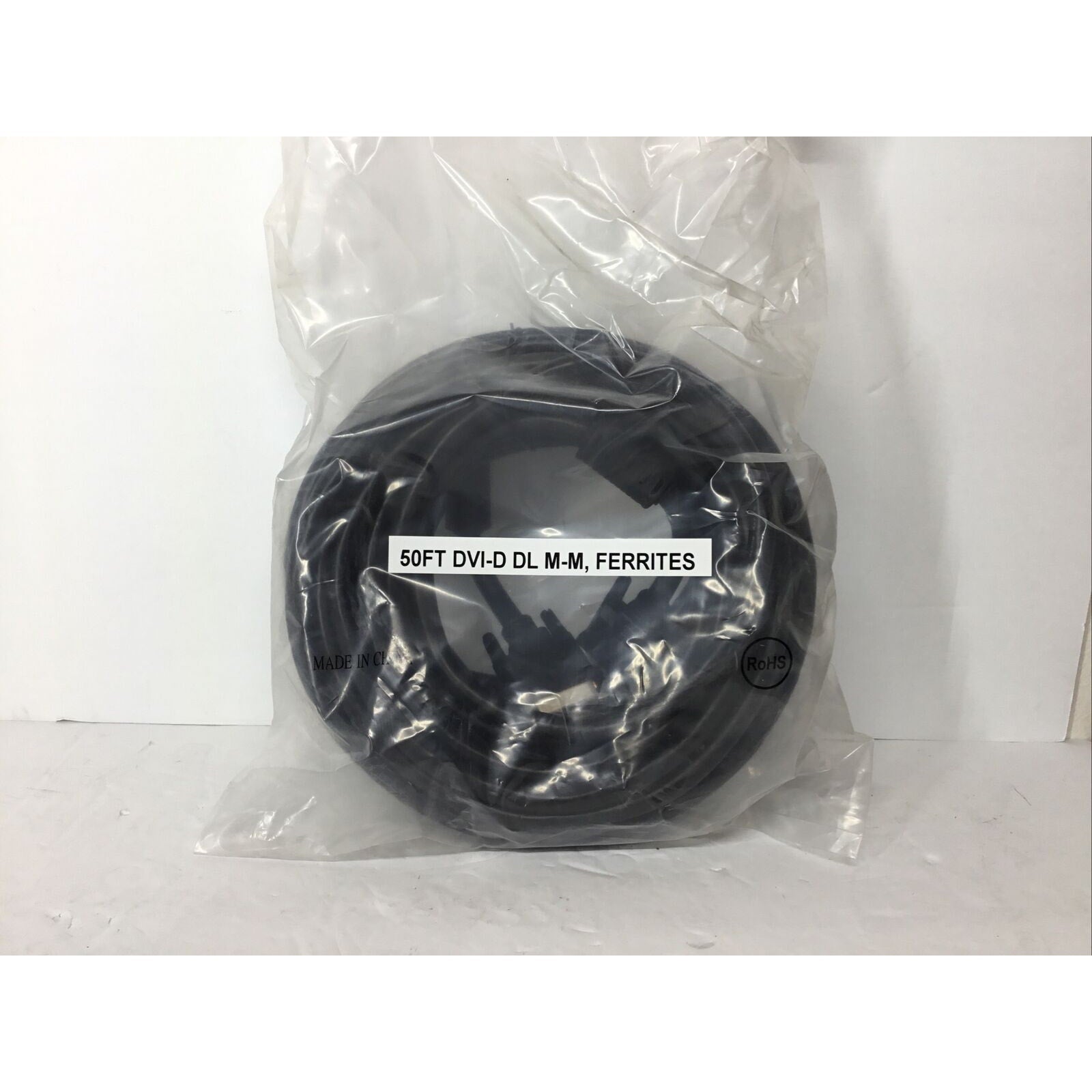 50ft Dual Link Premium DVI-D Cable With Ferrites