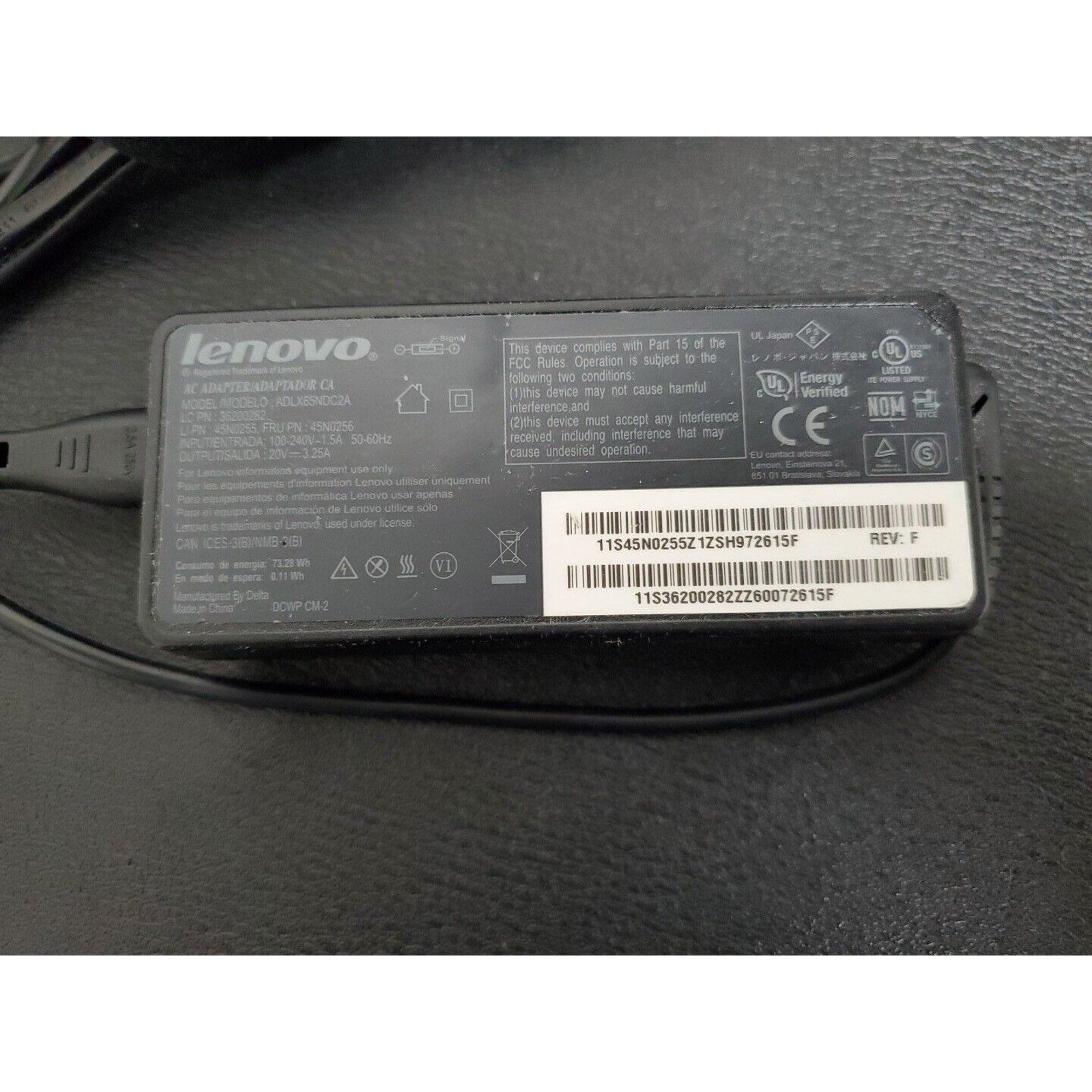 Lenovo Original 65W 20V Genuine ADLX65NDC2A AC Adapter 20V 3.25A